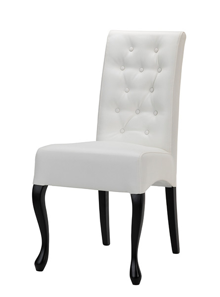 Nova Button Back Chair in White