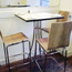 Bar stools and cafe table