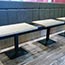 Tables and bases for a restaurant in the Quartermile district of Edinburgh